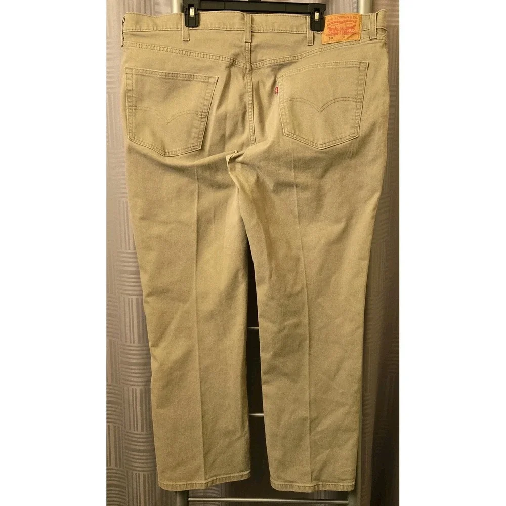 Levi's 511 Slim Fit Jeans Mens 44x30 (Fits 44x28)  Light Tan Beige Stretch Denim